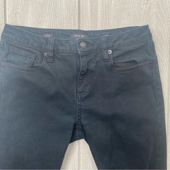 Miss Me Women's Black 01 Raw Hem Stretchy Ankle Skinny Denim Jeans Size 26 - Picture 9 of 12